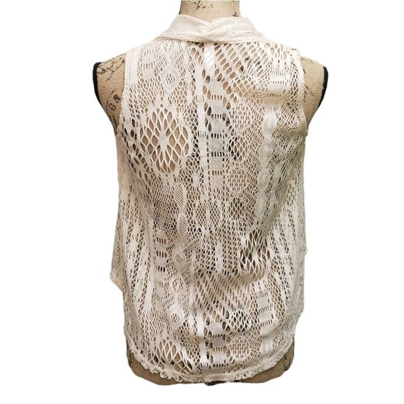 Xhilaration Jackets & Blazers - Xhilaration Lace Vest Ivory Color